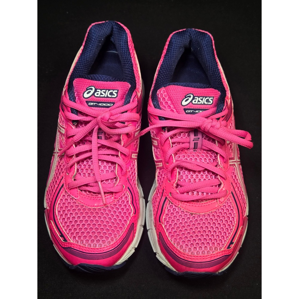 Asics GT-1000 2 Pink Breast Cancer Awareness Running Shoes T3R9N Womens Size 5.5 - Picture 4 of 11